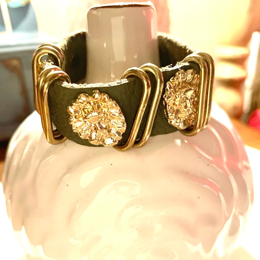 Gold and Army Green Women's Bracelet